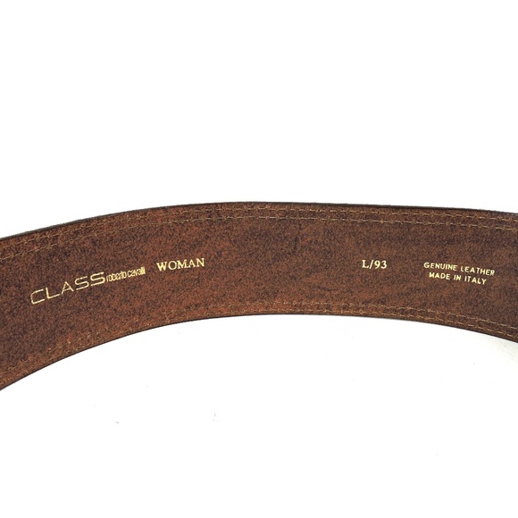 ROBERTO CAVALLI CLASS ?? WOMEN\'S SOFT BROWN LEATHER FASHION BELT main image 3